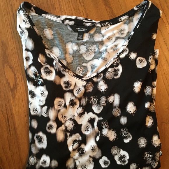 Vera Wang Crystal Embellished Shirt-Size 0X - Picture 4 of 10